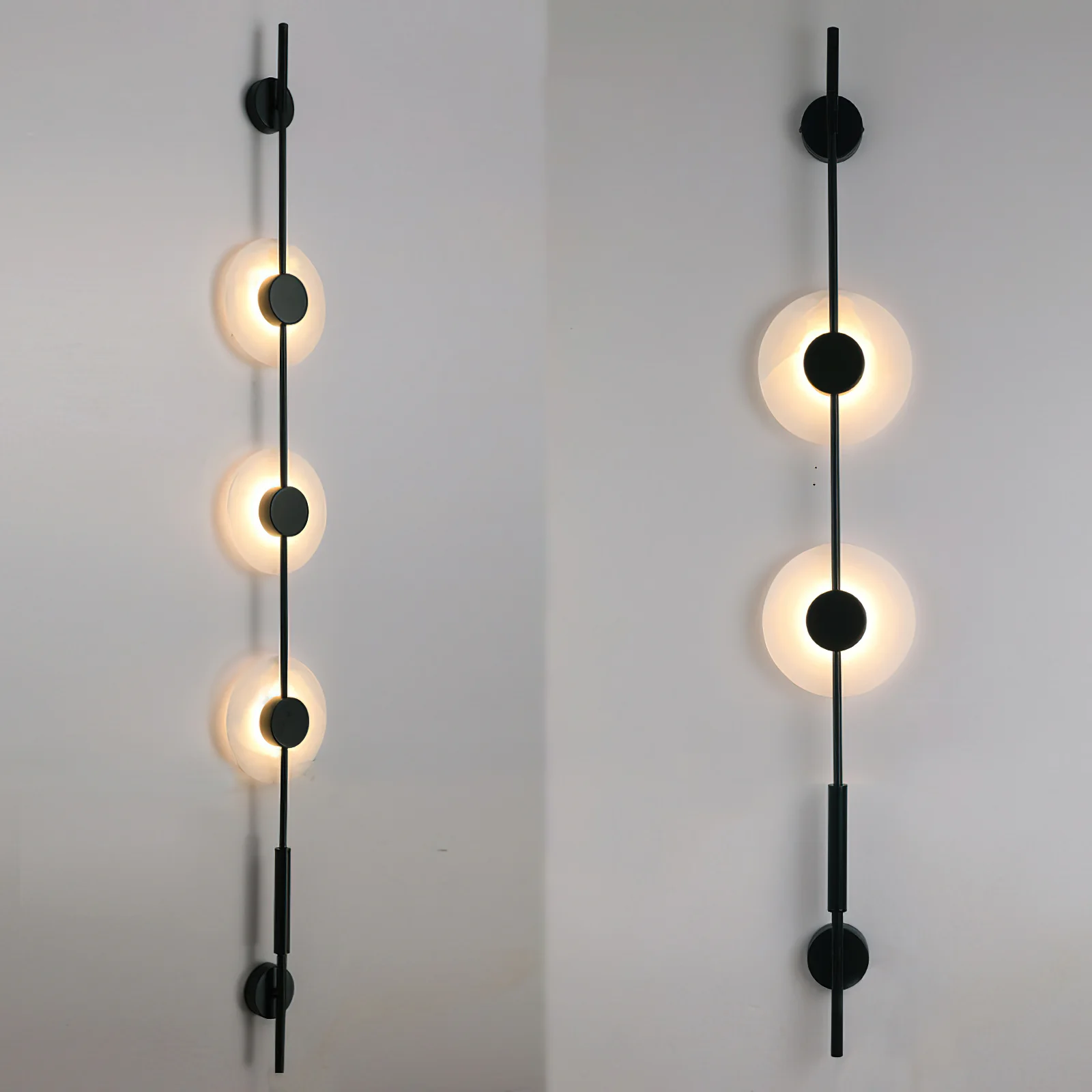 Neron Alabaster Vertical Wall Sconce