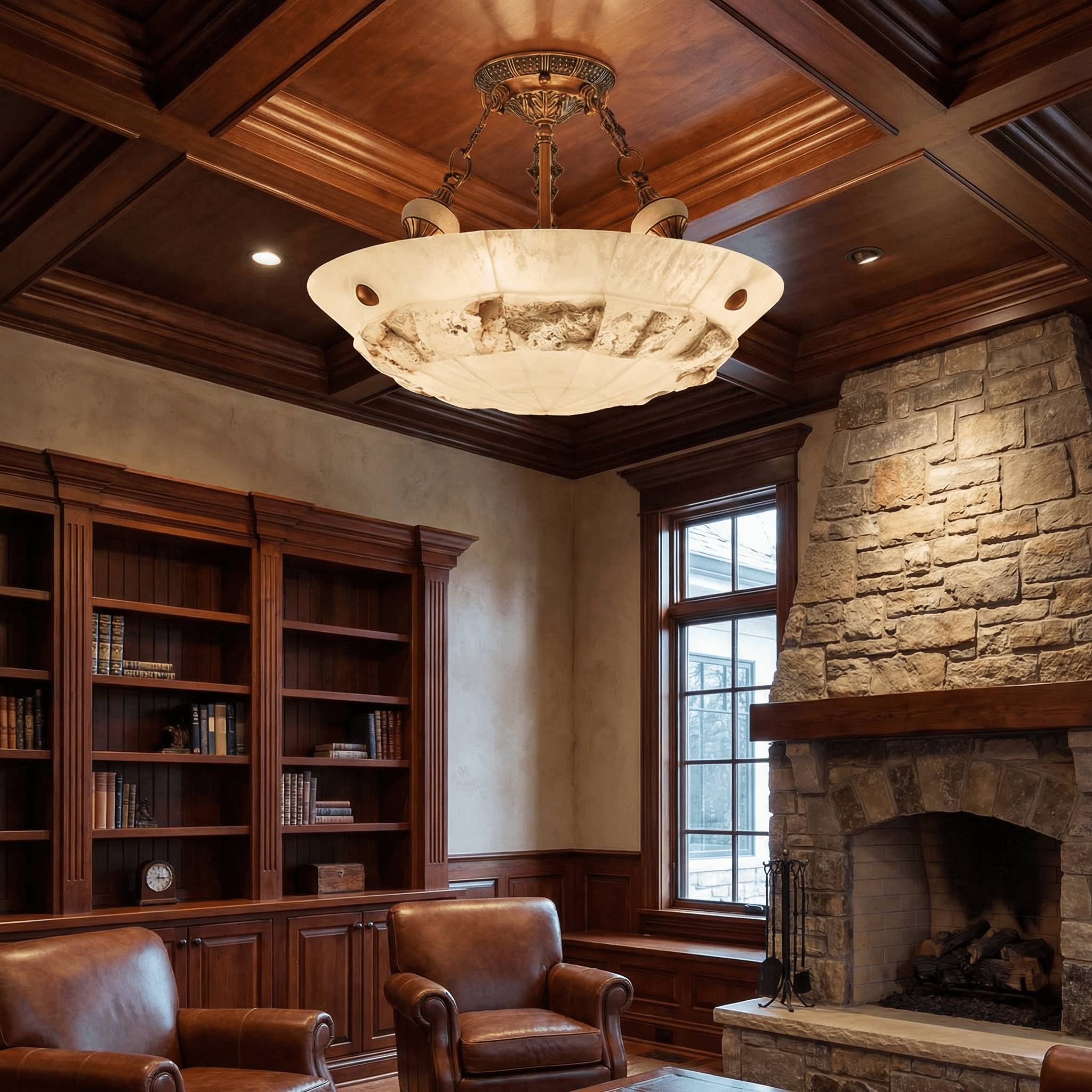 Dorevaux Alabaster Ceiling Light