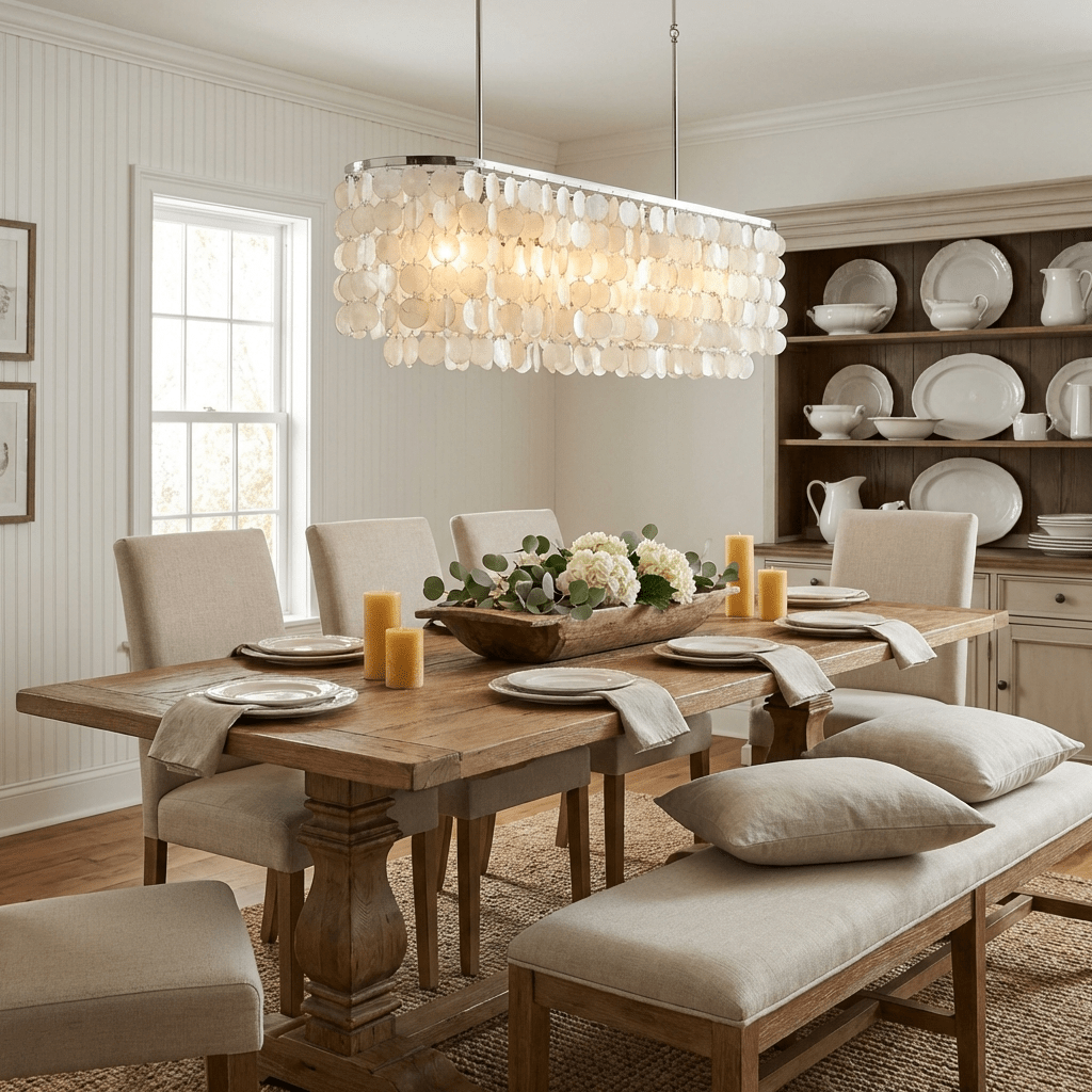 Eiric Shell Linear Chandelier