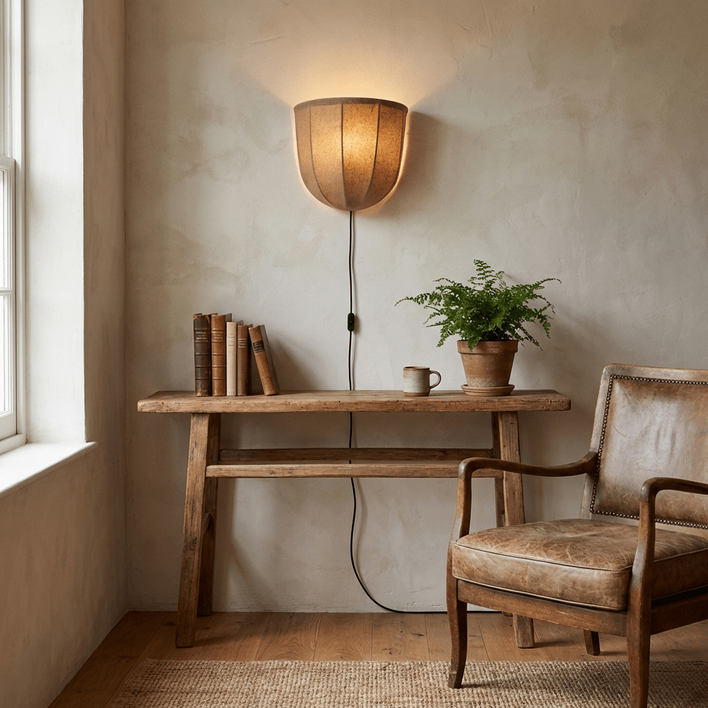 Mirienne Linen Plug-in Wall Sconce