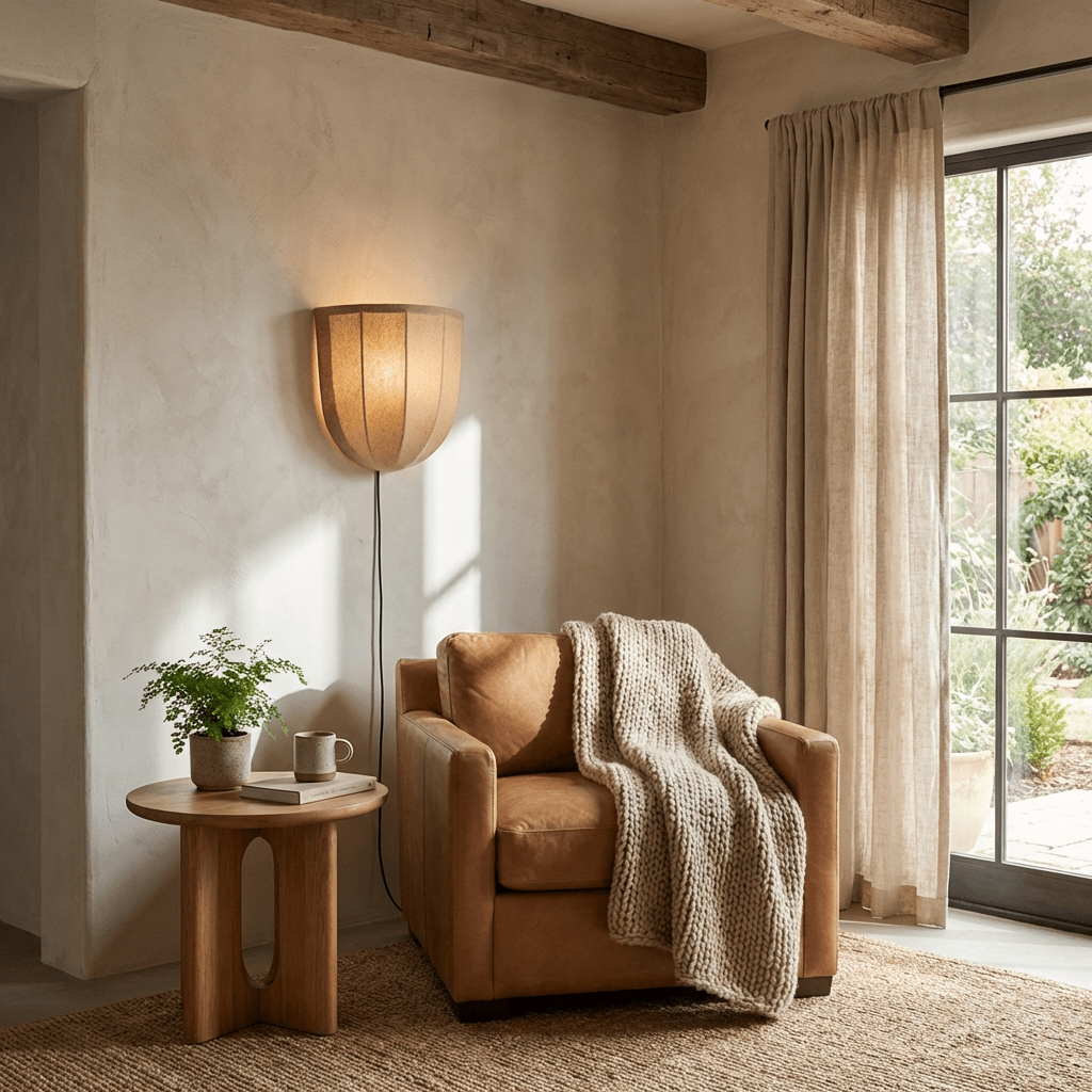Mirienne Linen Plug-in Wall Sconce