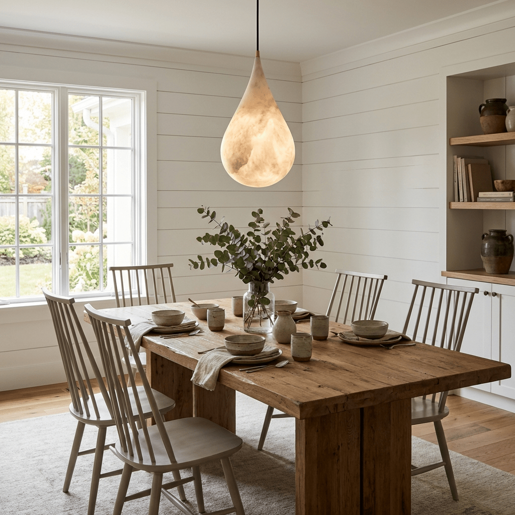 Avenith Alabaster Raindrop Pendant Light