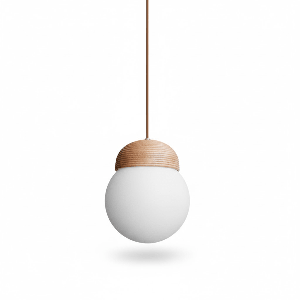 Sorelelle Grooved Opal Pendant Lamp