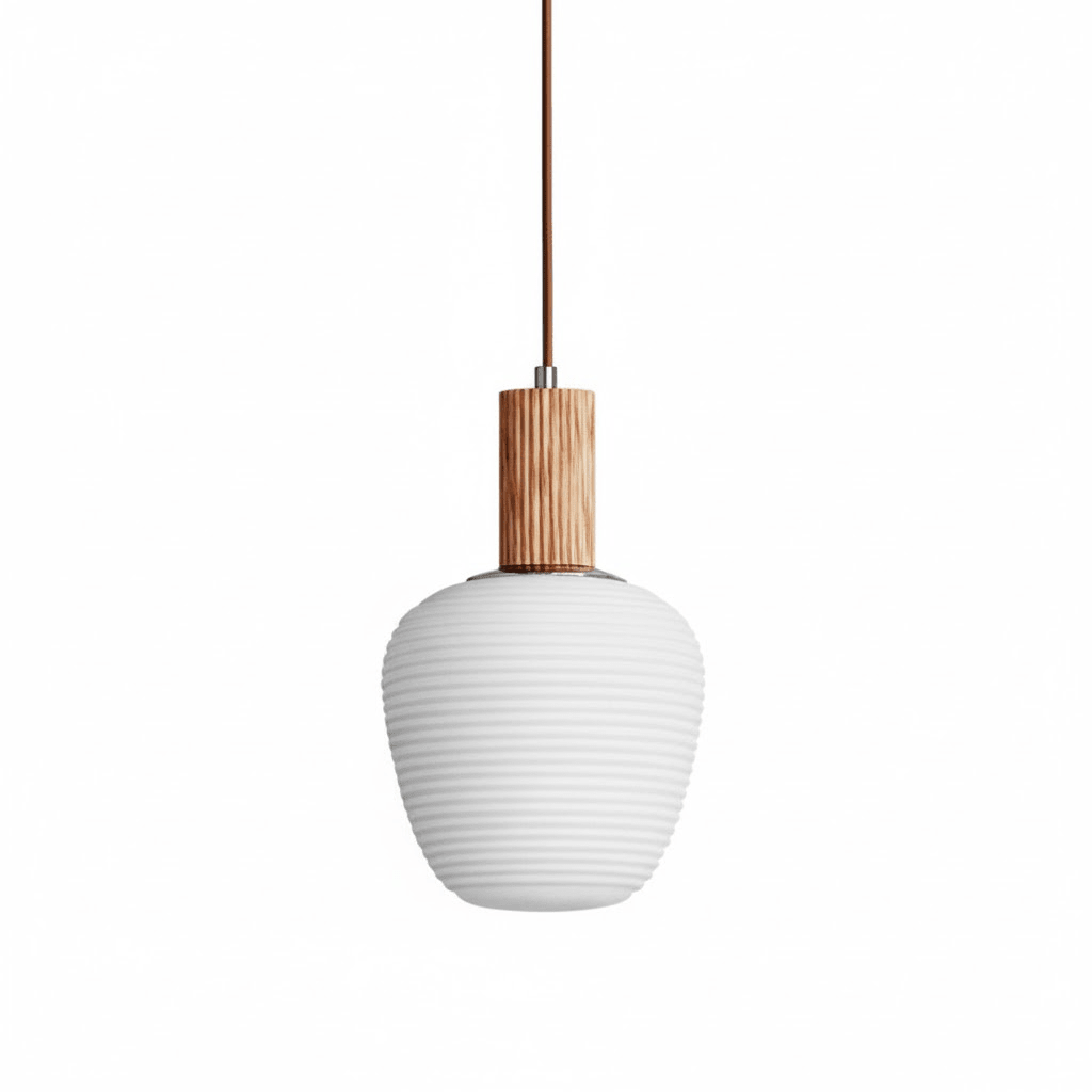 Sorelelle Grooved Opal Pendant Lamp