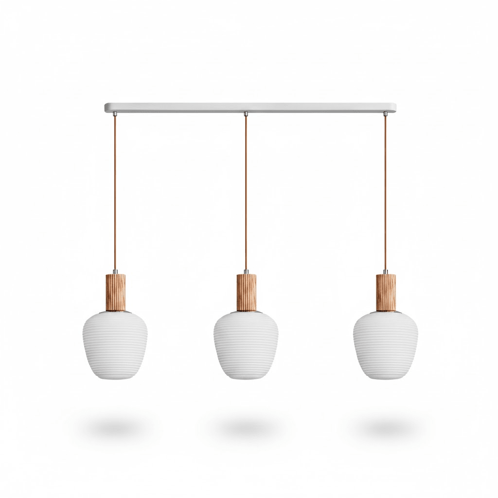 Sorelelle Grooved Opal Pendant Lamp
