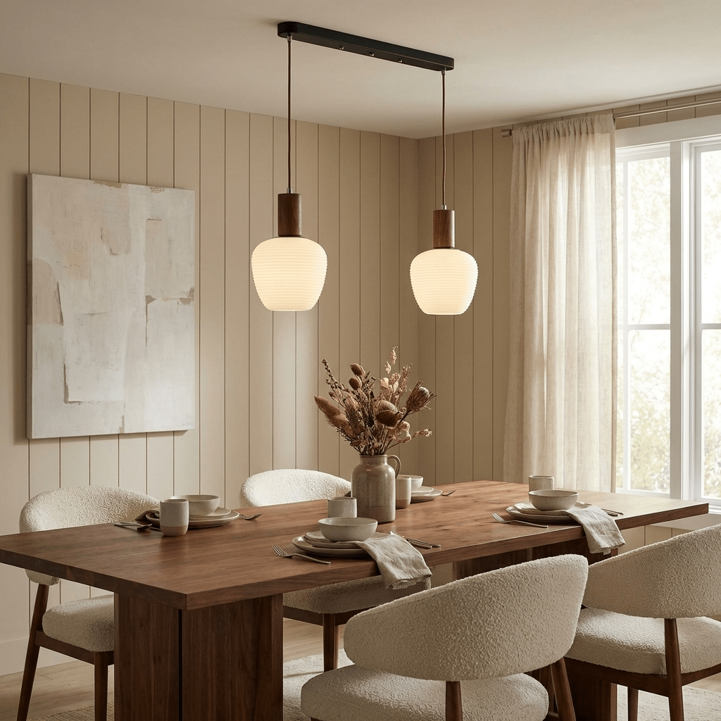 Sorelelle Grooved Opal Pendant Lamp