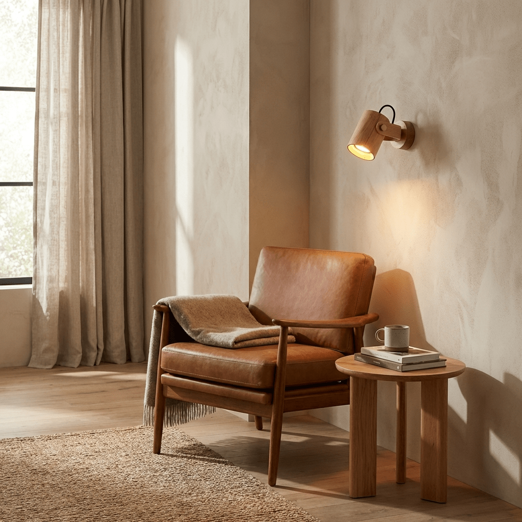 Rinenette Wood Wall Spotlight