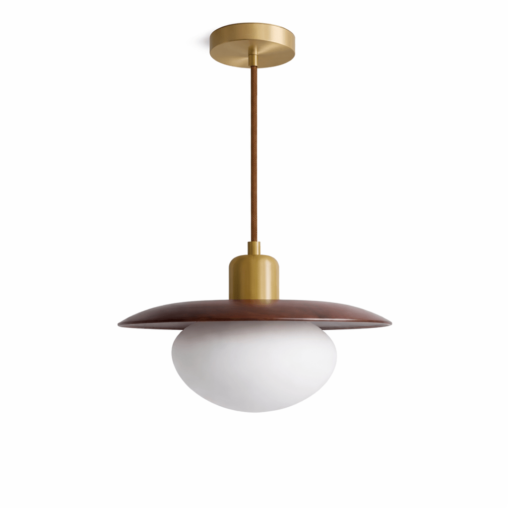 Solmere Alabaster Wood Pendant Lamp