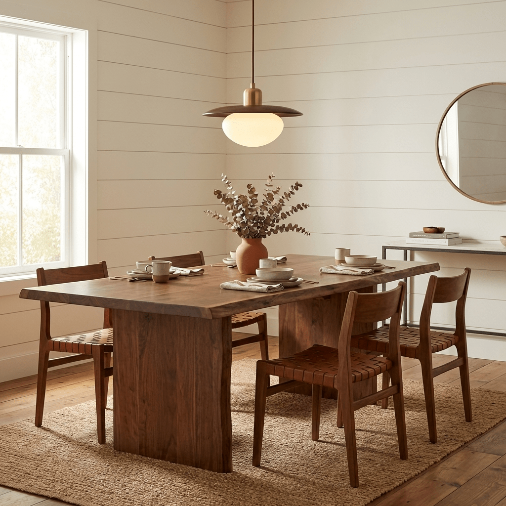 Solmere Alabaster Wood Pendant Lamp