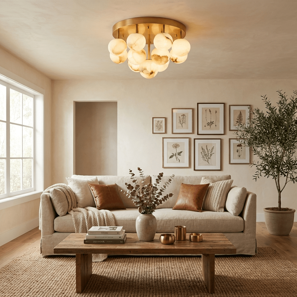 Renereon Cloudstone Globe Chandelier