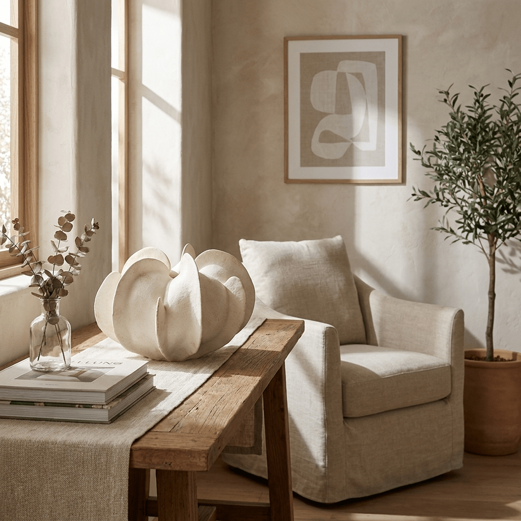 Magnolia Bloom Ceramic Sculpture Vase