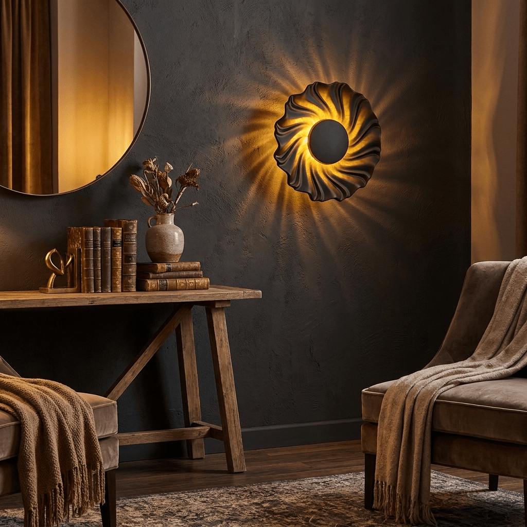 Caluenne Solar Spiral Wall Sconce