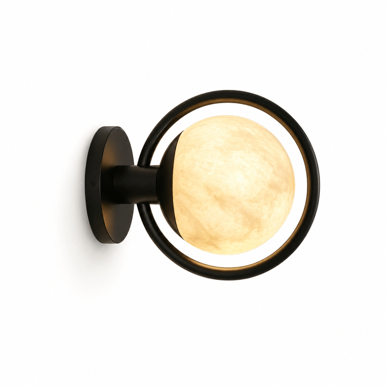 Alberira Ring Alabaster Wall Lamp