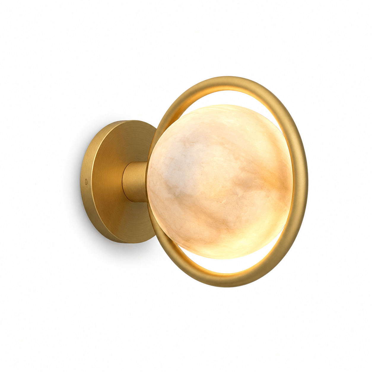 Alberira Ring Alabaster Wall Lamp