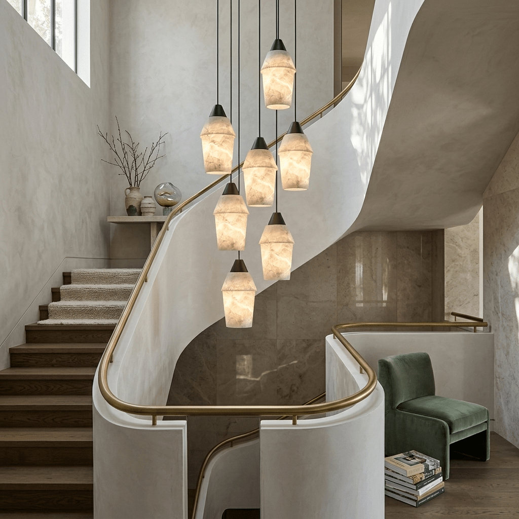 Cyranne Alabaster Cluster Chandelier