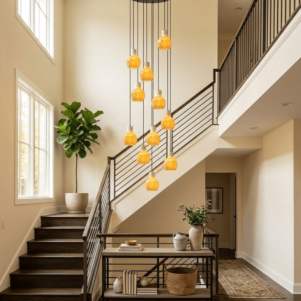 Eirerira Alabaster Cluster Chandelier