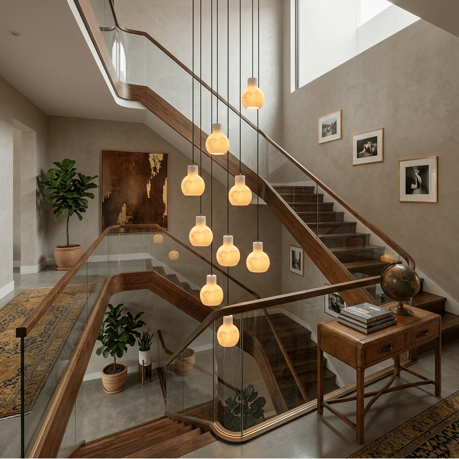 Eirerira Alabaster Cluster Chandelier