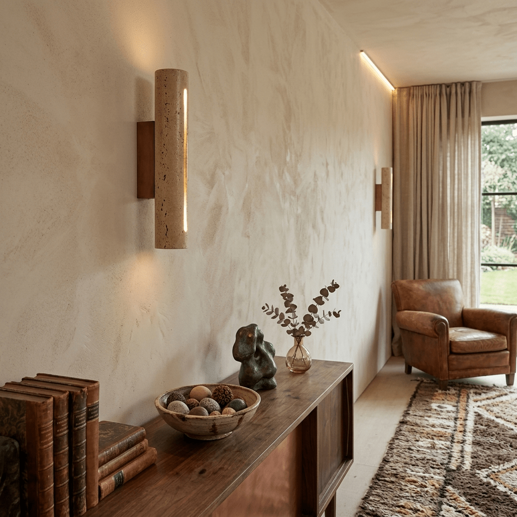 Orvane Travertine Wall Sconce