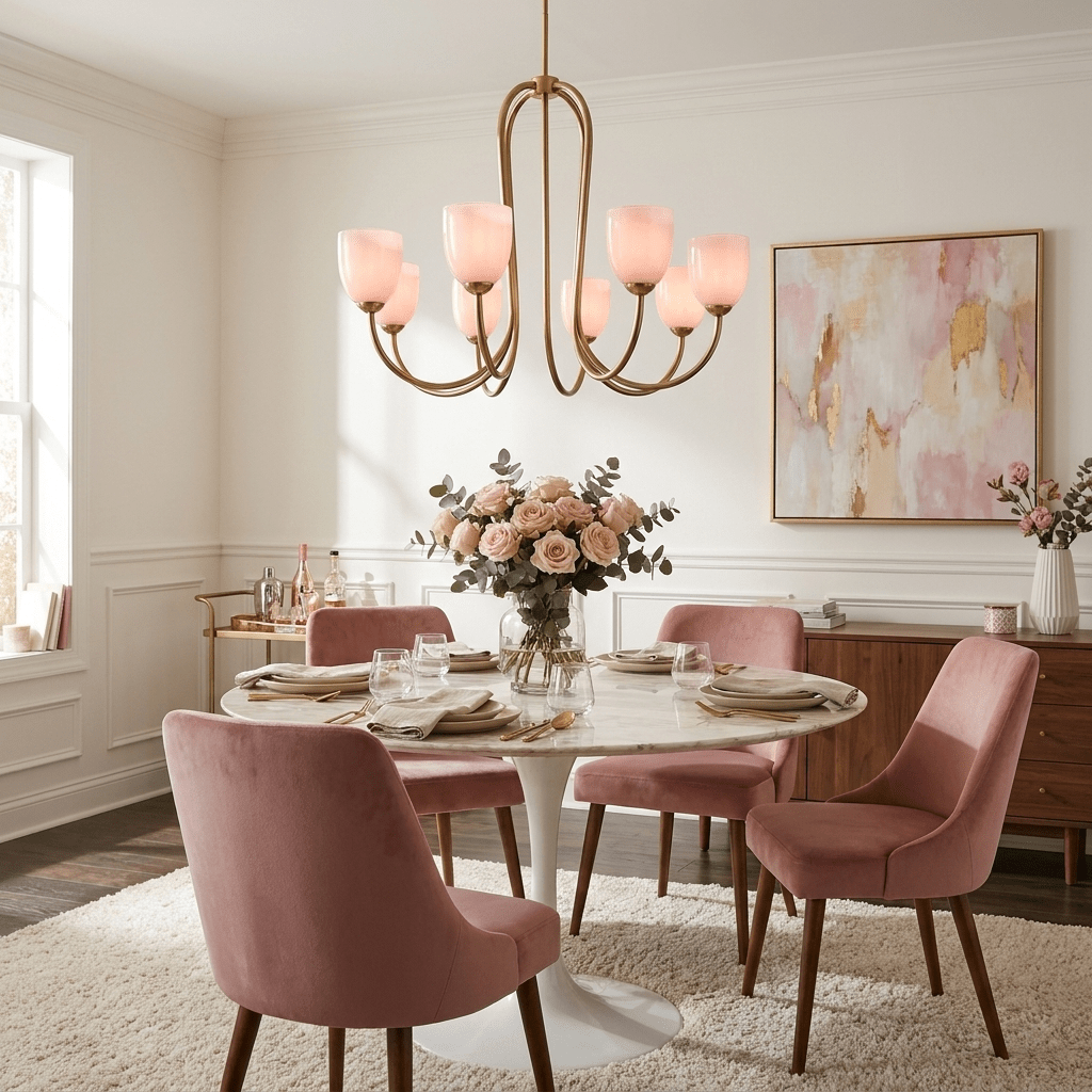 Roseliane Gold Chandelier