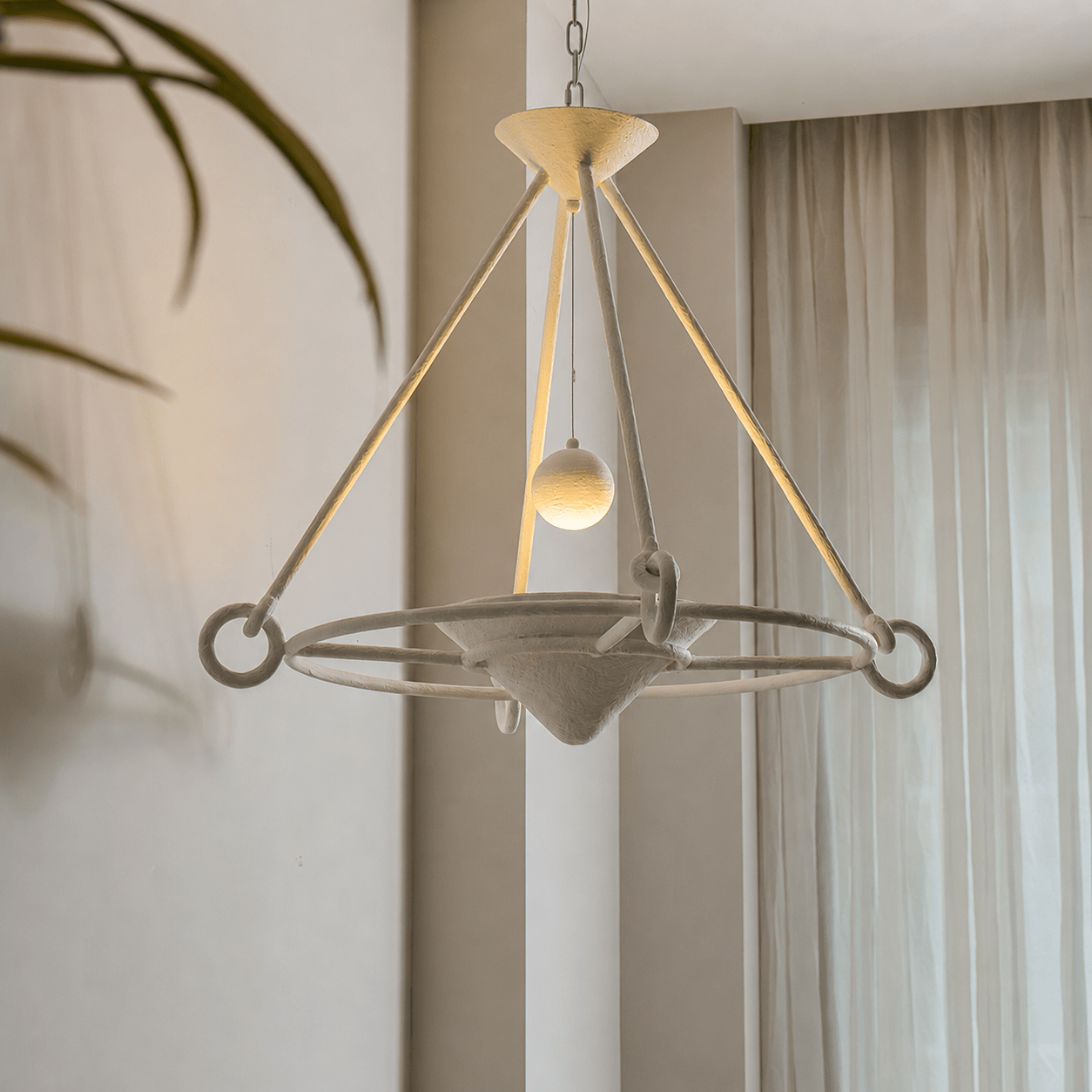 Sculptural Plaster Chandelier