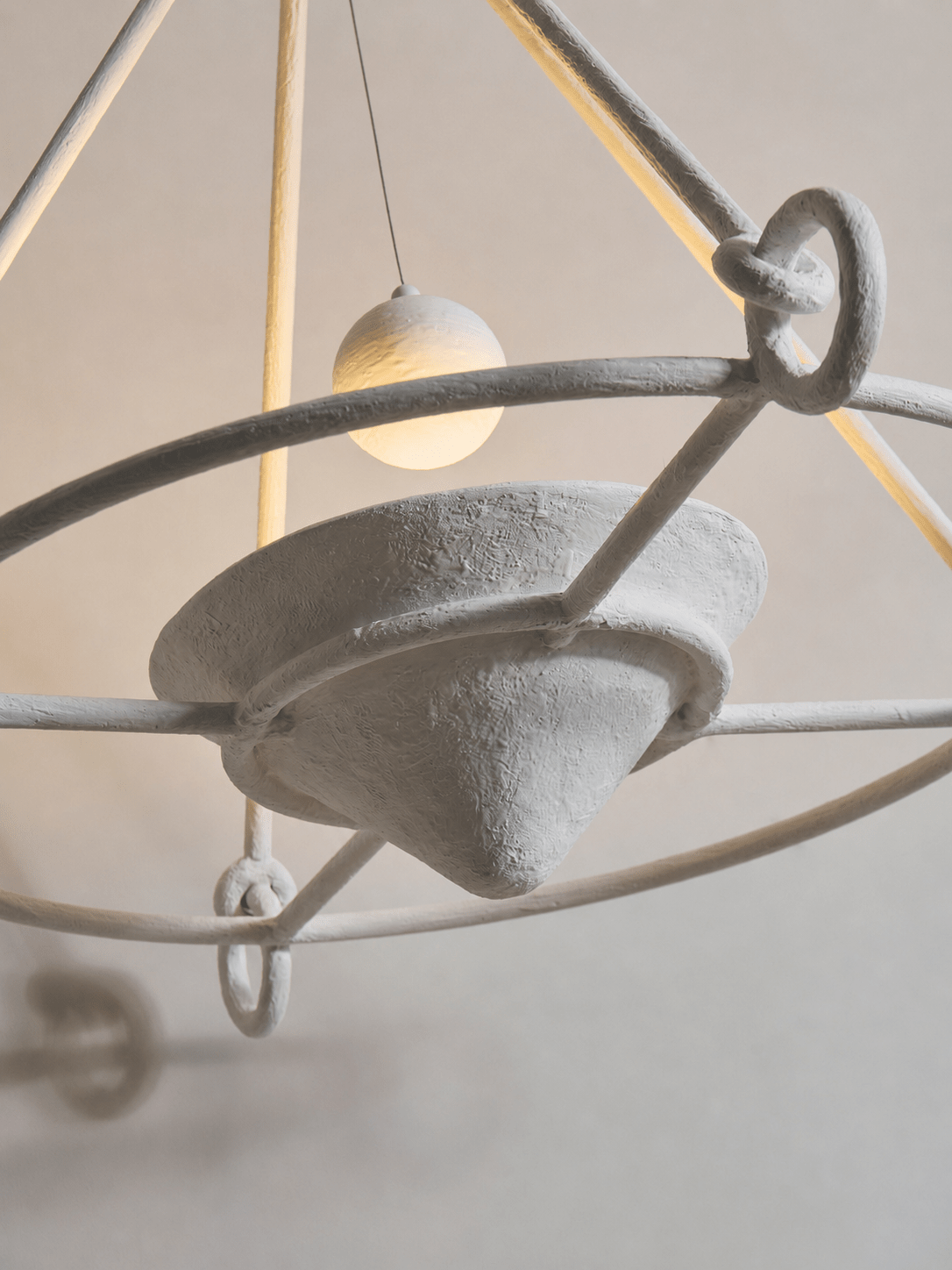 Sculptural Plaster Chandelier