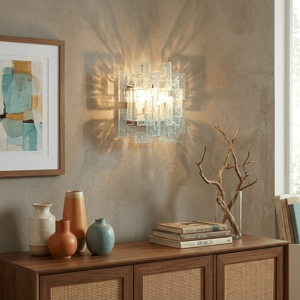 Stacked Glass Wall Sconce
