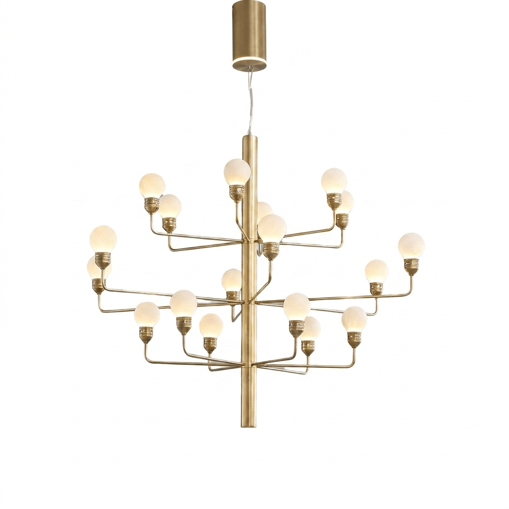 Alberaine Tiered Alabaster Globe Chandelier