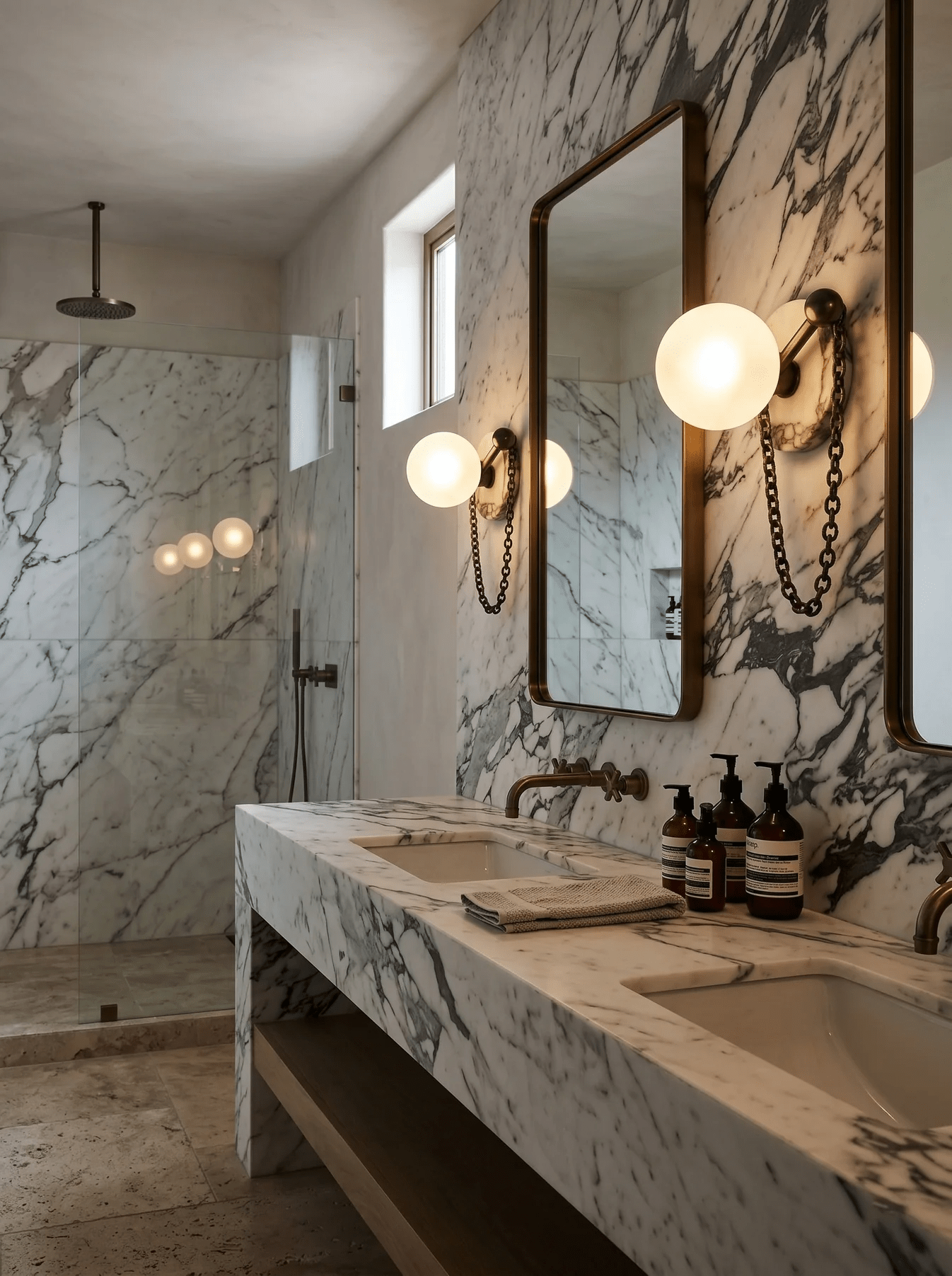 Petelise Marble Globe Wall Sconce
