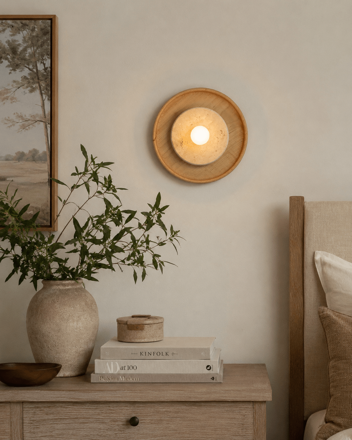 Valinine Travertine Wall Sconce