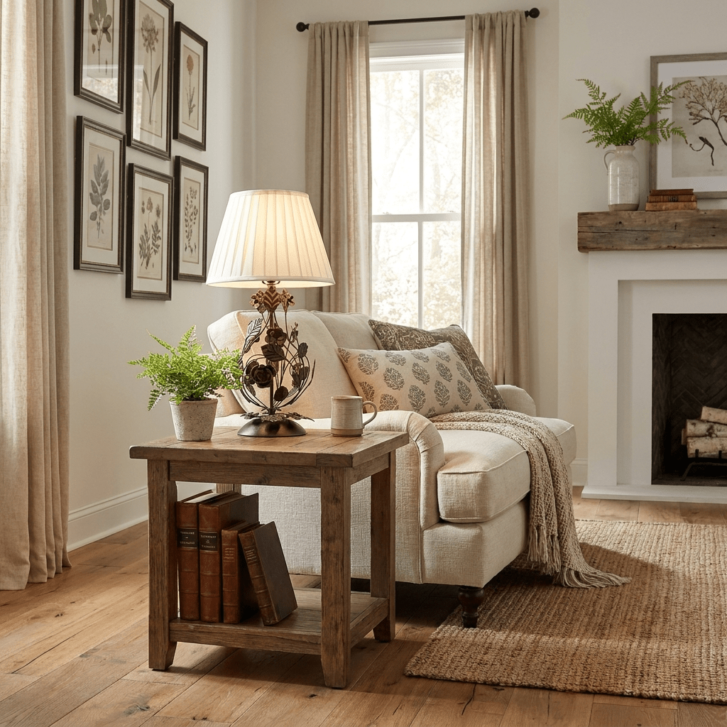 Elarenne Wrought Iron Rose Table Lamp