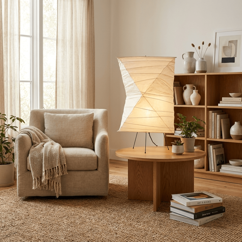 Avelisse Twisted Paper Shade Table Lamp