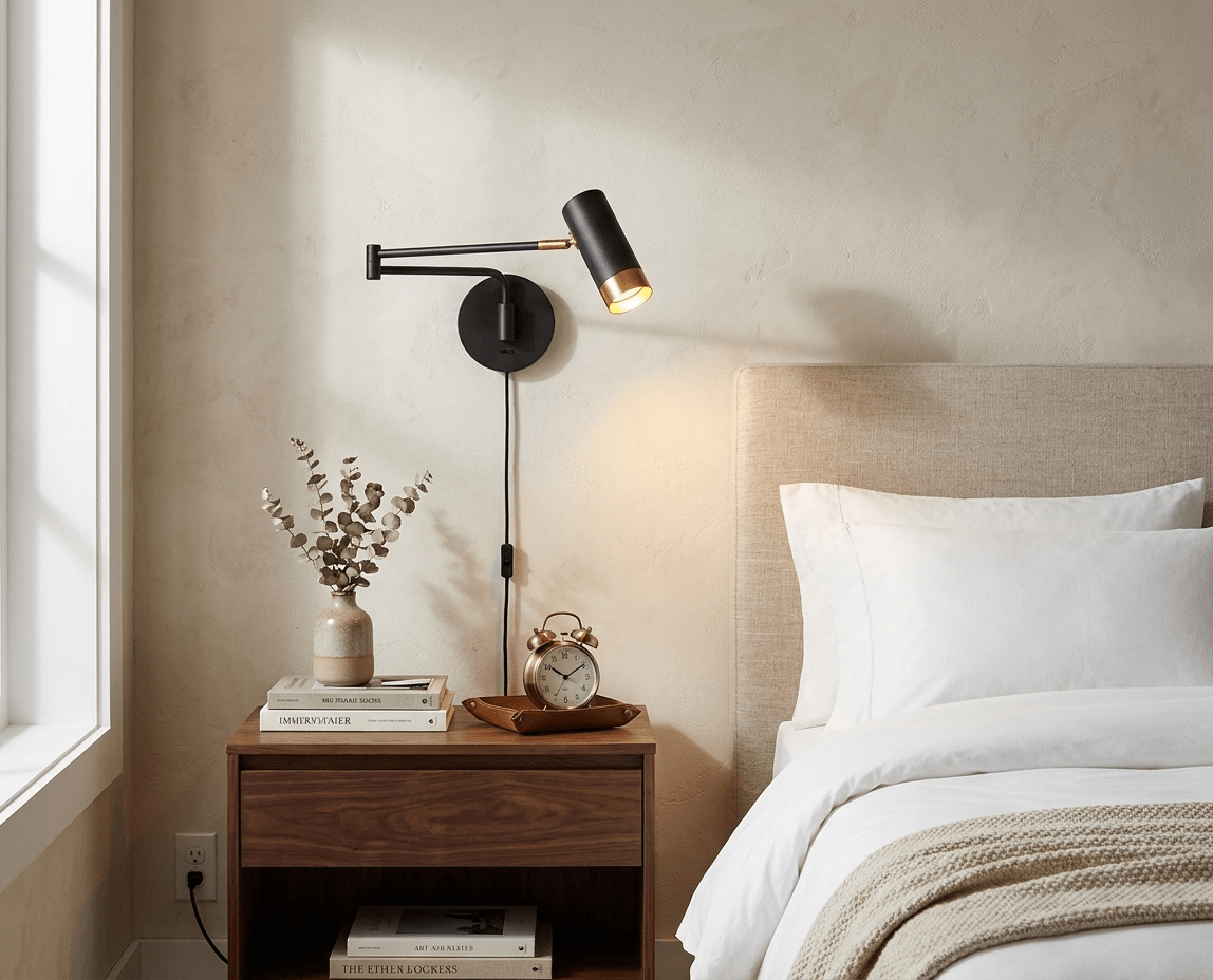 Seloelia Ridge Arm Plug-in Wall Lamp