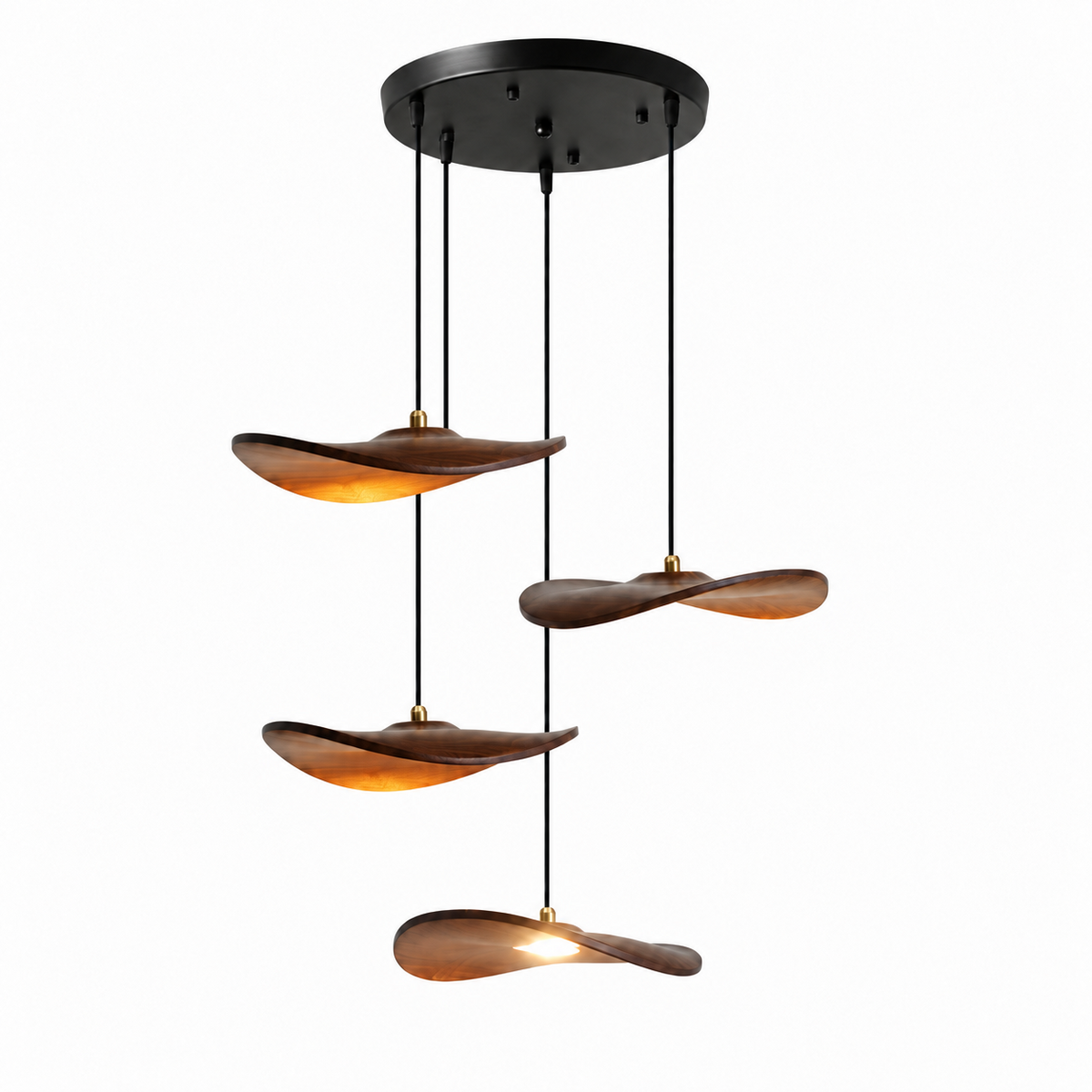 Lowenstone Wood Blade Chandelier
