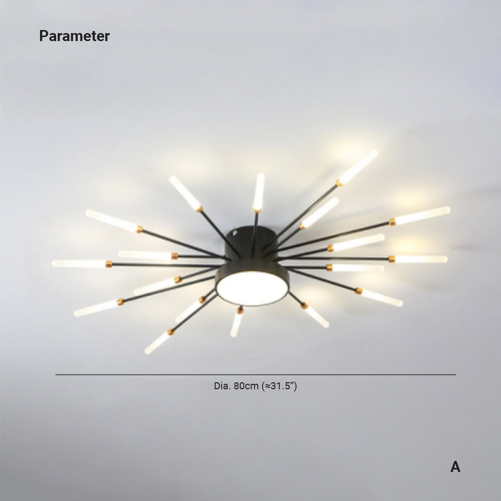 Arisha Modern Home Decoration Fireworks LED Ceiling Light