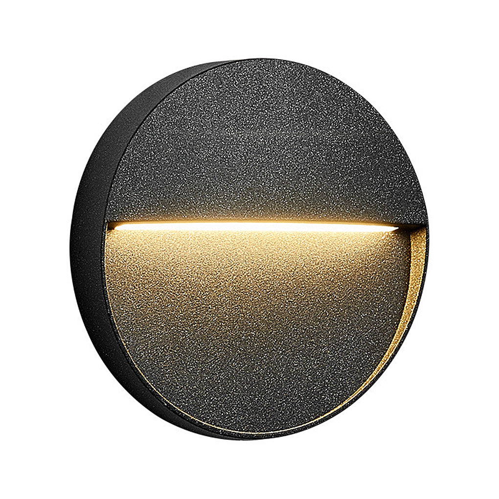 Winied Round Creative Aluminum Outdoor Wall Step Sconces