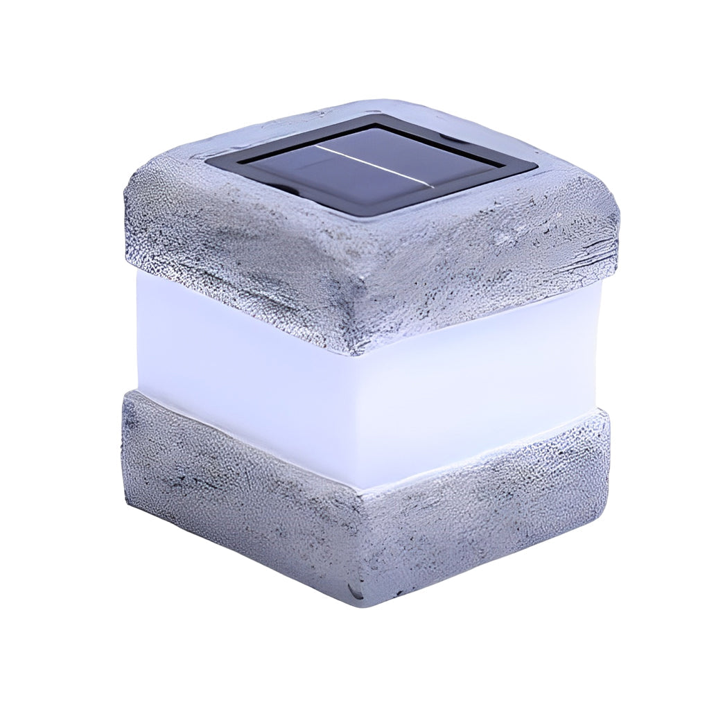 Thunder Sleek Square Solar Resin Garden Lamp