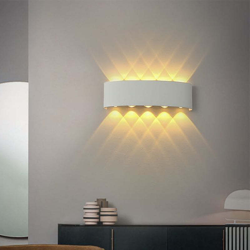 Ray Modern Rectangular Outdoor Wall Lamp Water-Wave