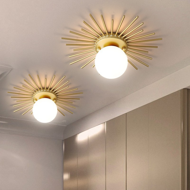 Elow Ceiling Lamp Brass Starburst Glam Modern