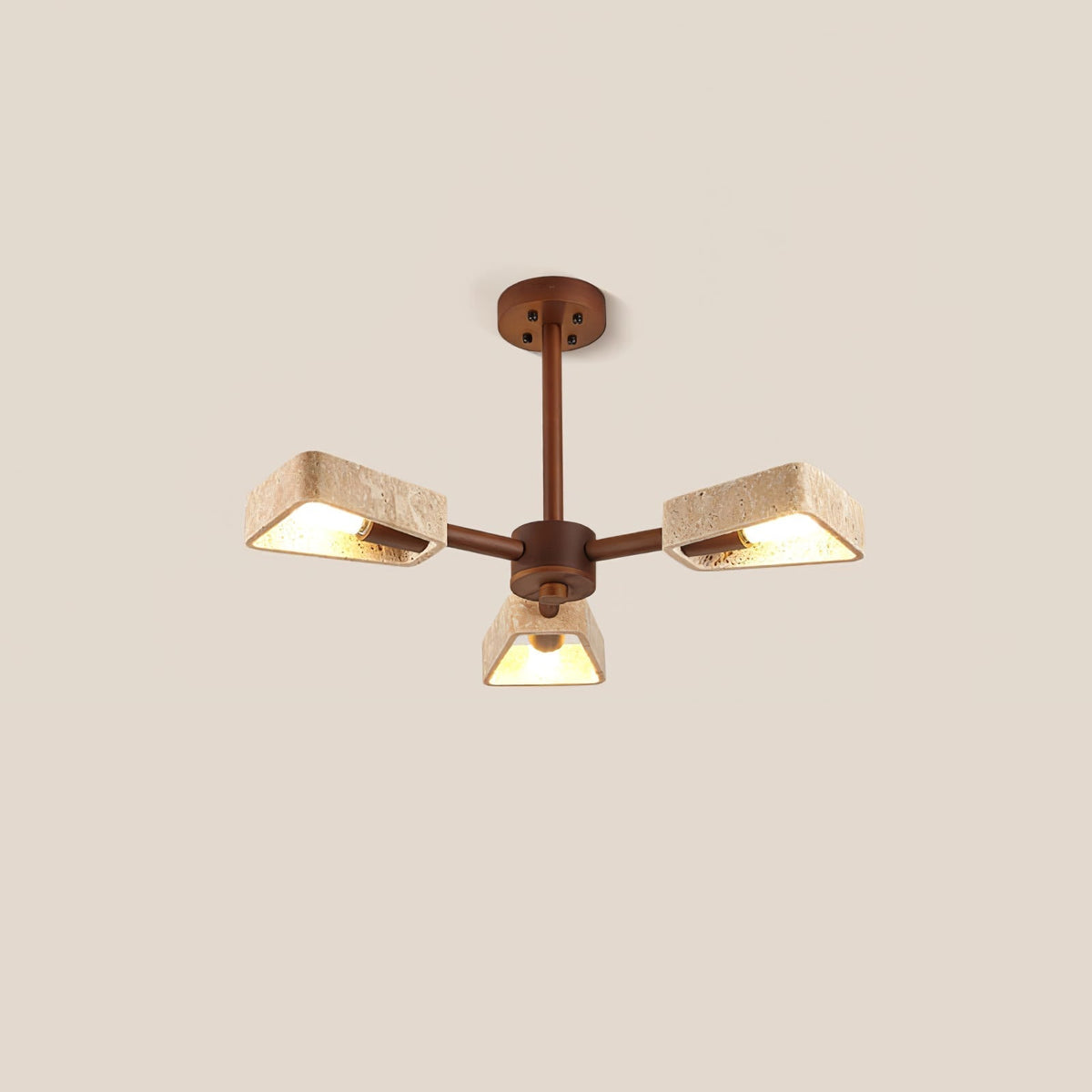 Hedra Travertone Geometric Chandelier