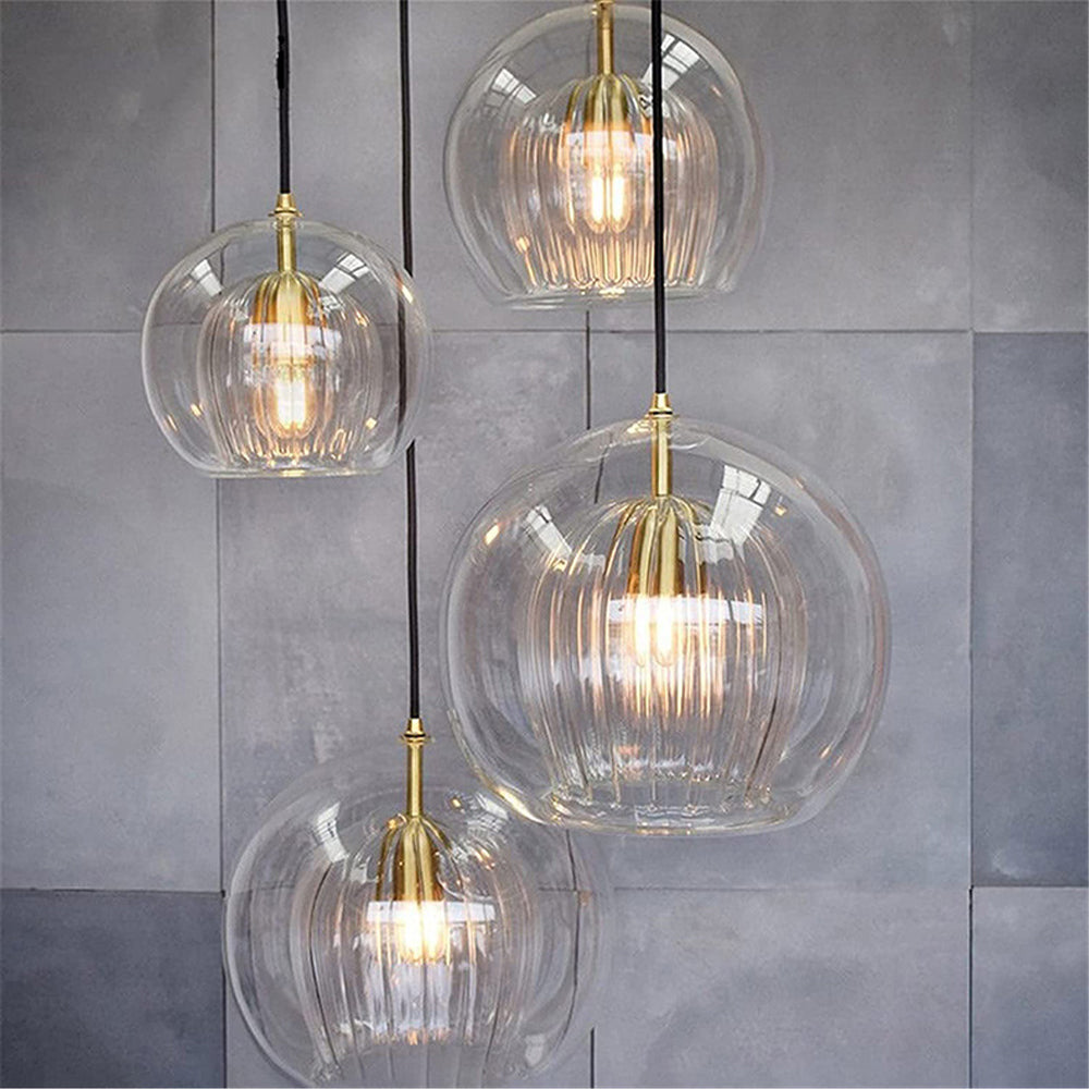 Valentina Nordic Glass Globe Pendant Light Bedroom - Neutral Decor