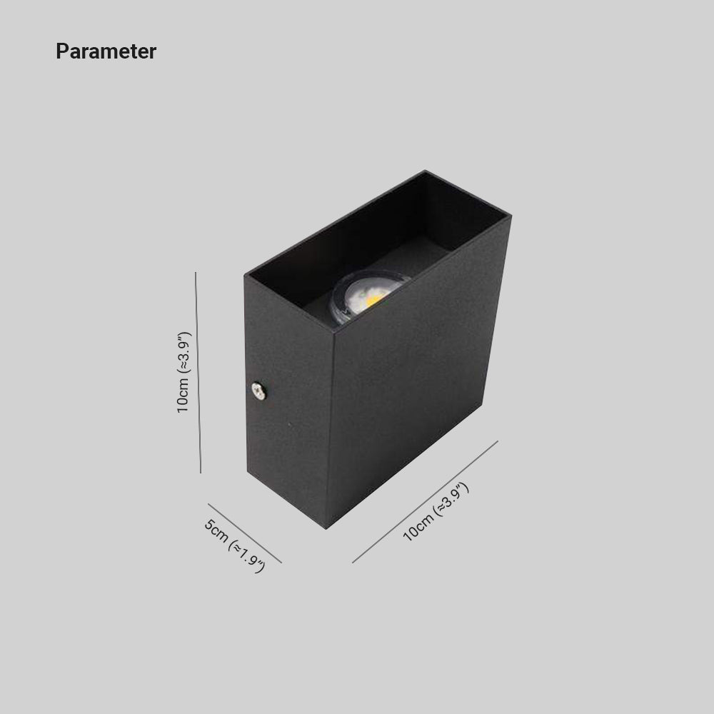Ray Modern Adjustable Square Outdoor Wall Lamp LED