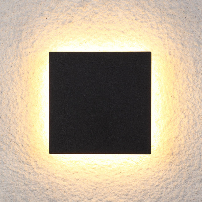 Ray Minimalist Round Square Outdoor Wall Lamp LED