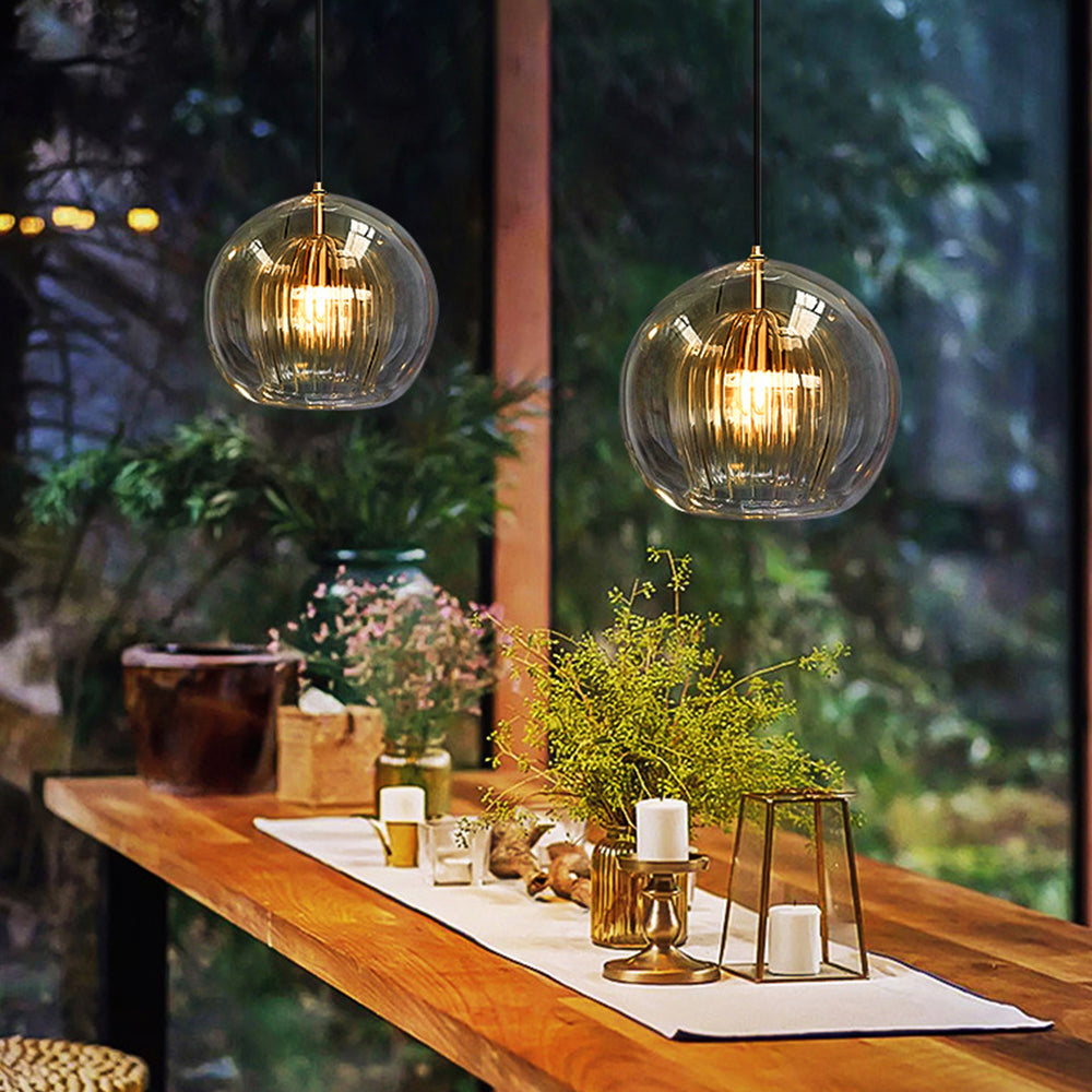 Valentina Nordic Glass Globe Pendant Light