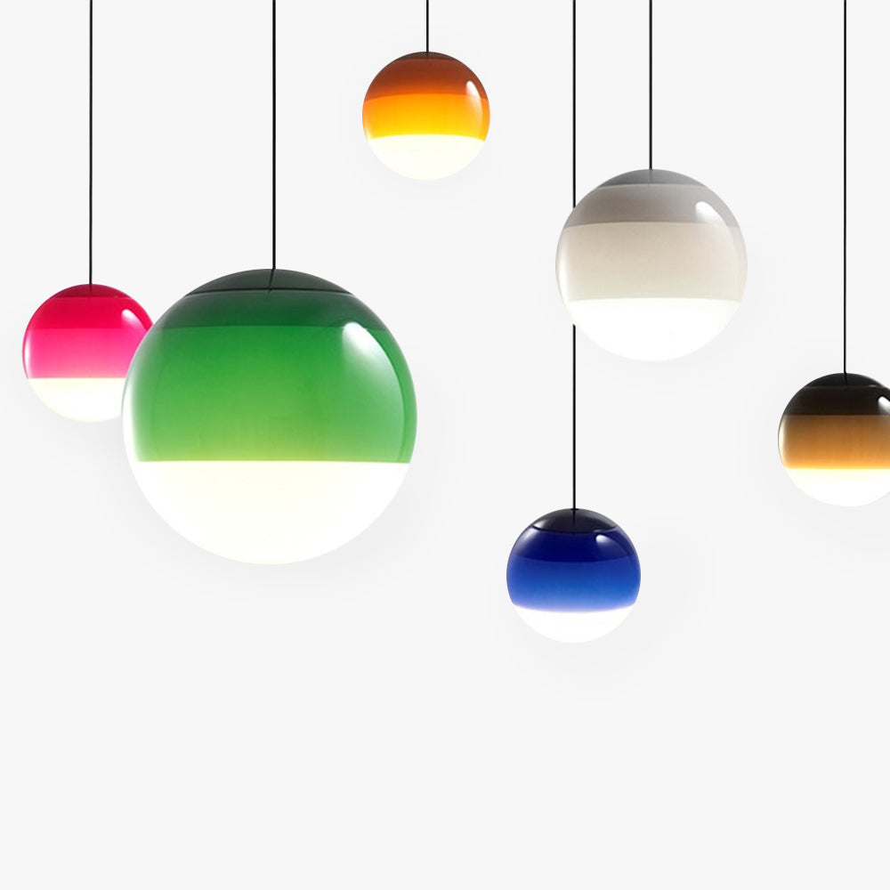 Valentina Colorful Glass Bubble Pendant Light