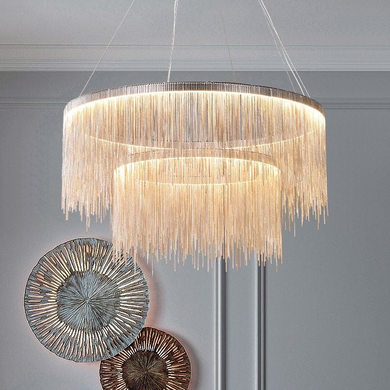 Arisha Tassel Chain Art Deco Pendant Light Living Room Hall