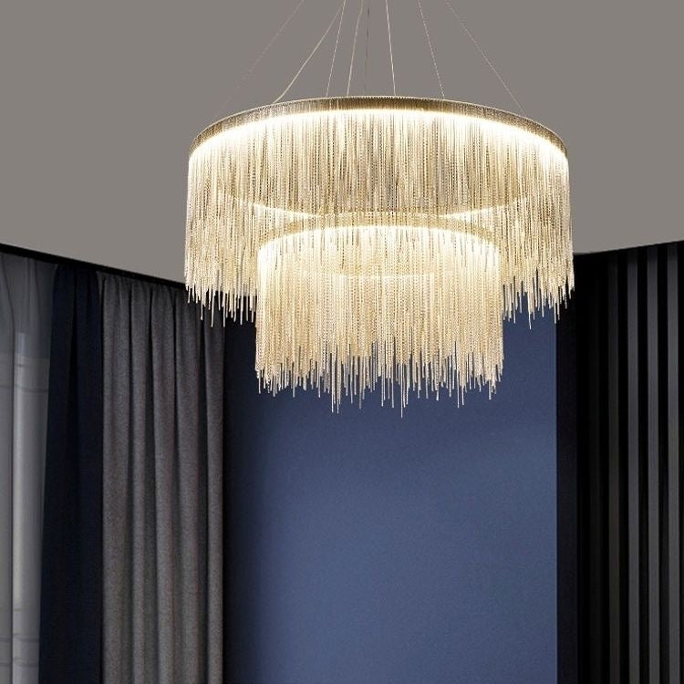 Arisha Tassel Chain Art Deco Pendant Light Living Room Hall