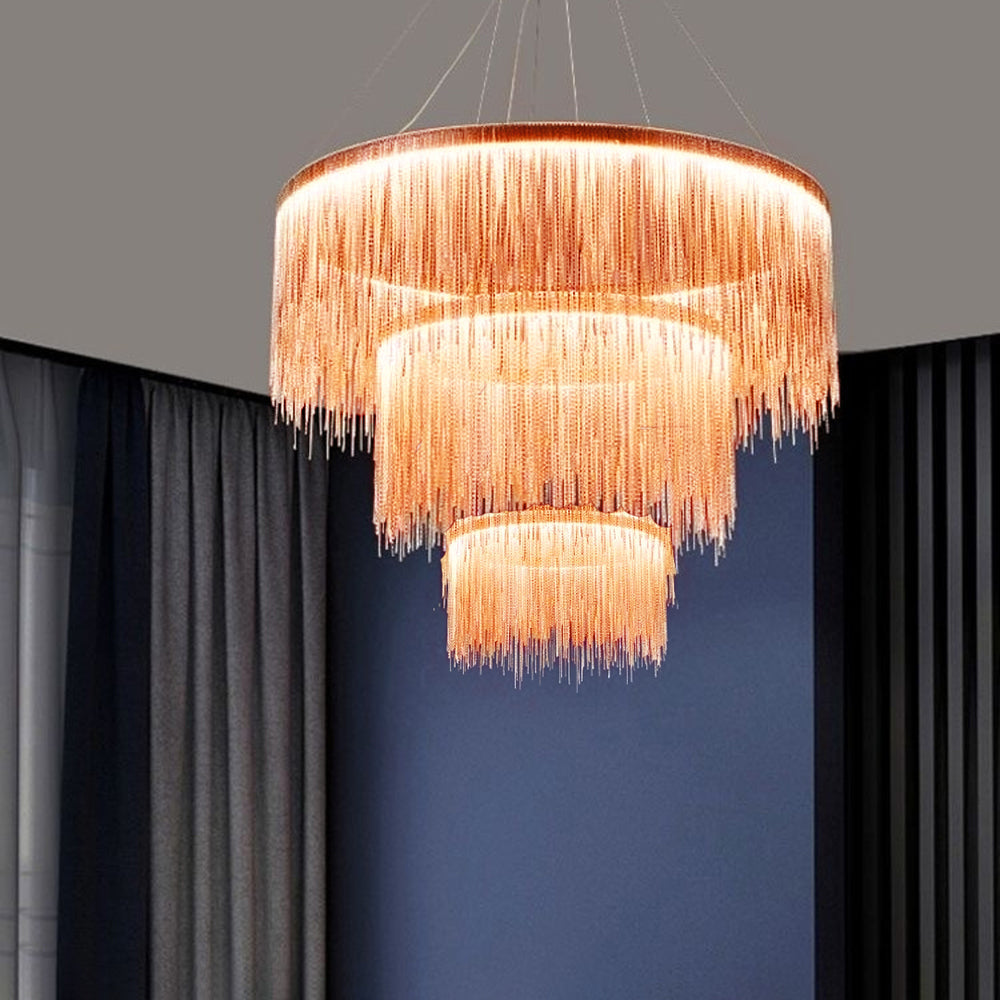 Arisha Tassel Chain Art Deco Pendant Light Living Room Hall