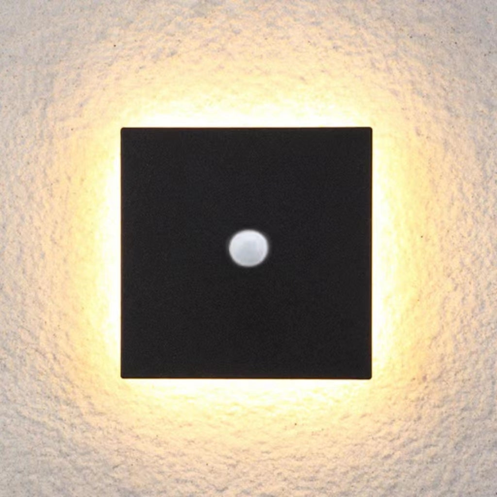 Ray Minimalist Round Square Outdoor Wall Lamp LED