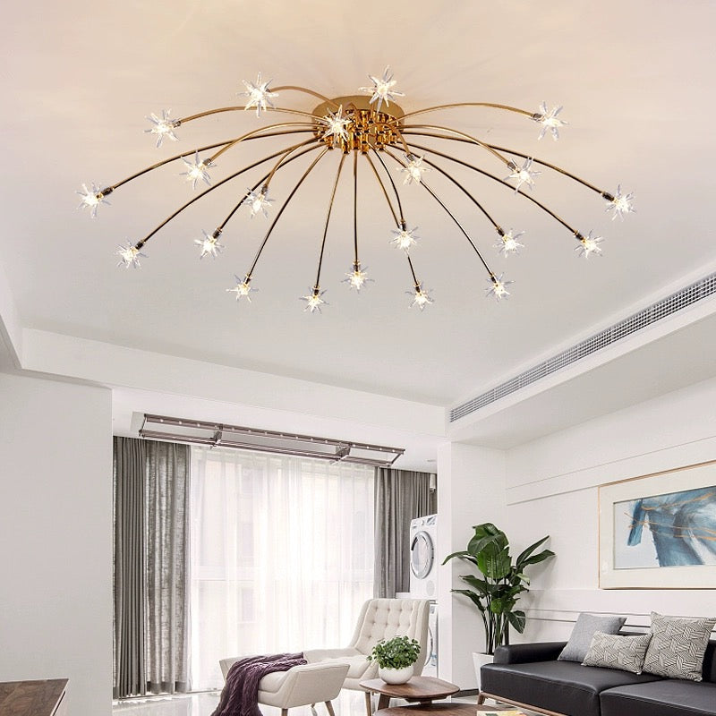 Arisha Art Deco Starry Glass Flush Mount Ceiling Light