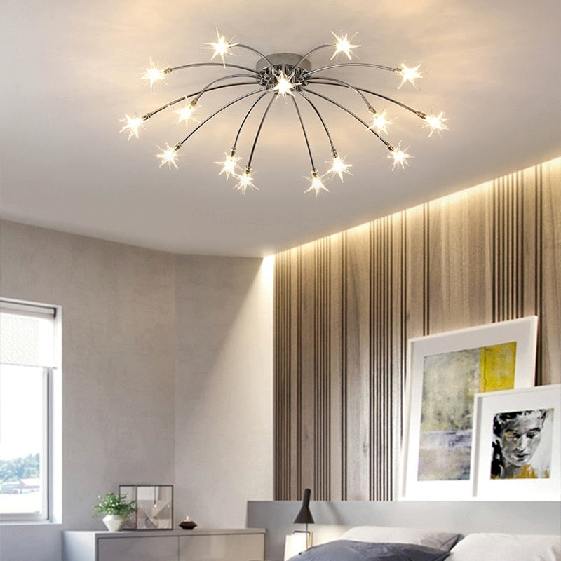 Arisha Art Deco Starry Glass Flush Mount Ceiling Light